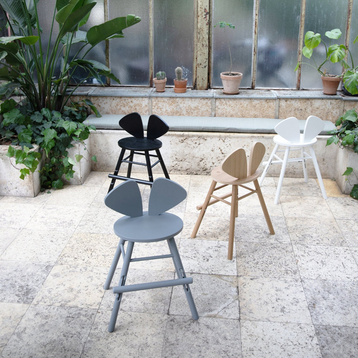 Chaise en chêne gris L Mouse - Nofred - The Cool Republic