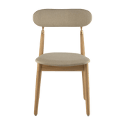 Chaise en chêne huilé avec tissu tissé beige 7.1 - Emko - The Cool Republic