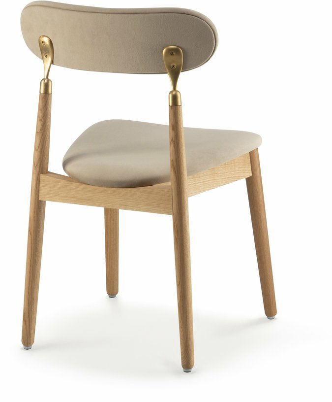 Chaise en chêne huilé et velours beige 7.1 - Emko - The Cool Republic