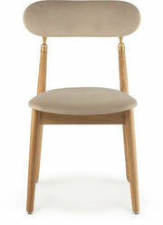 Chaise en chêne huilé et velours beige 7.1 - Emko - The Cool Republic