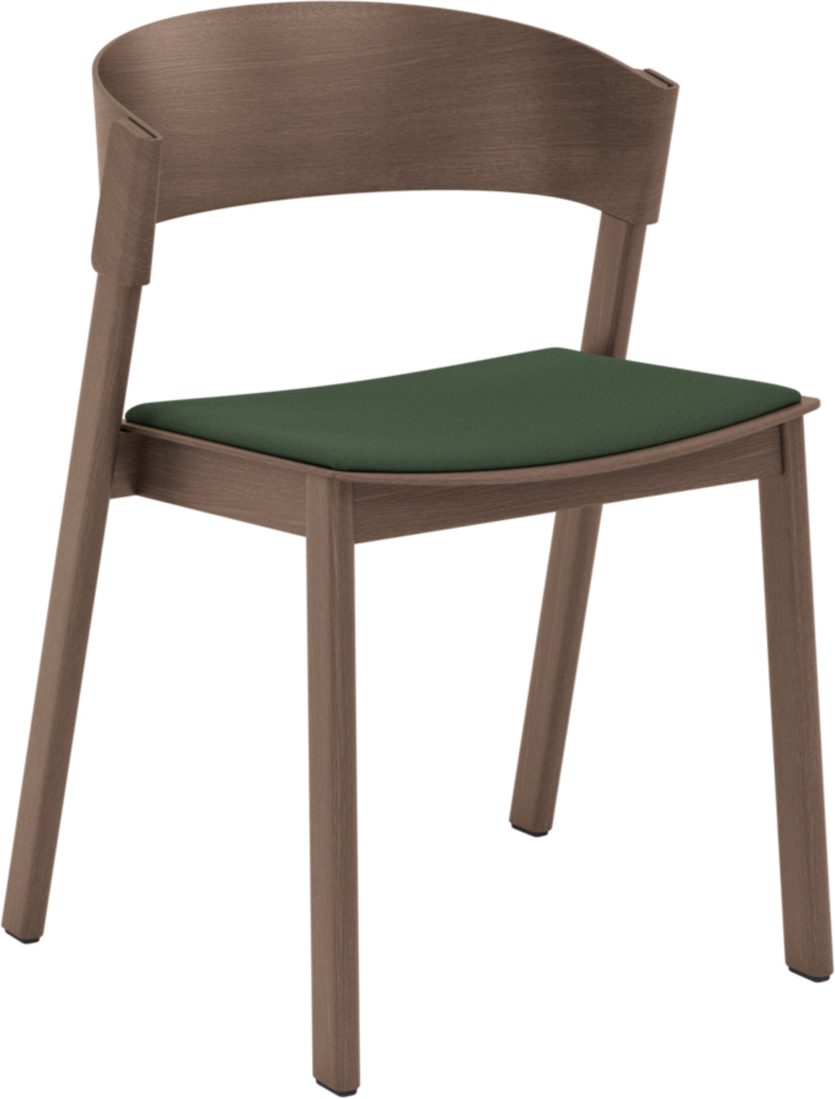 Chaise en chêne laqué et assise vert foncé 75,4cm Cover - Muuto
