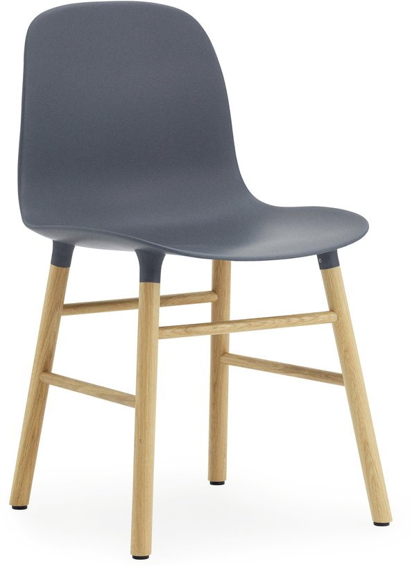 Chaise en chêne naturel et pp bleu Form - Normann Copenhagen - The Cool Republic