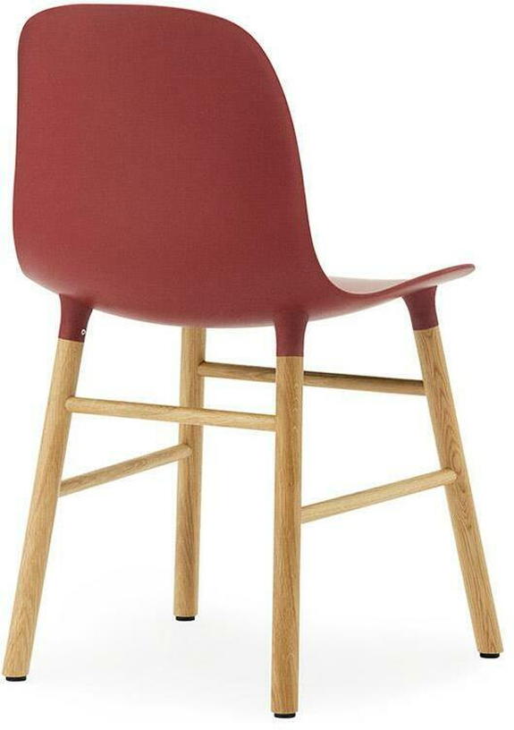 Chaise en chêne naturel et pp rouge Form - Normann Copenhagen - The Cool Republic