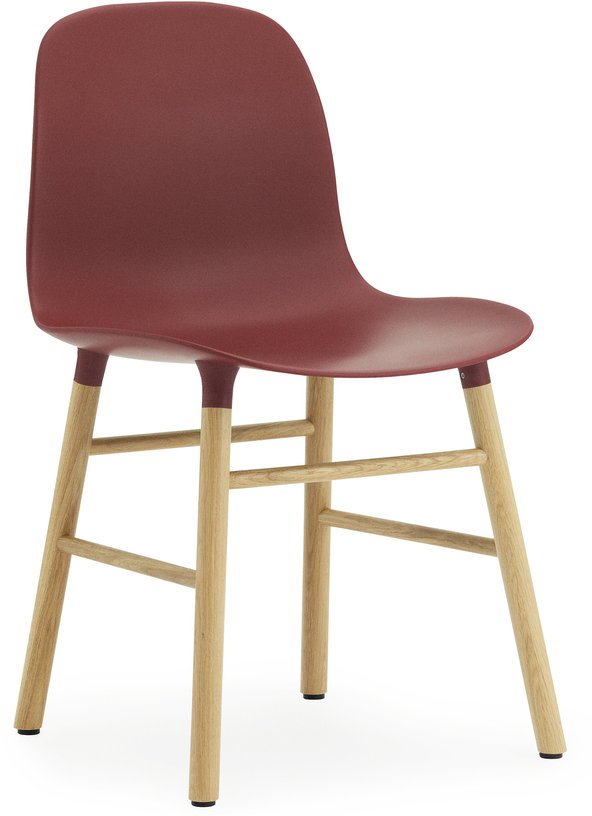 Chaise en chêne naturel et pp rouge Form - Normann Copenhagen - The Cool Republic