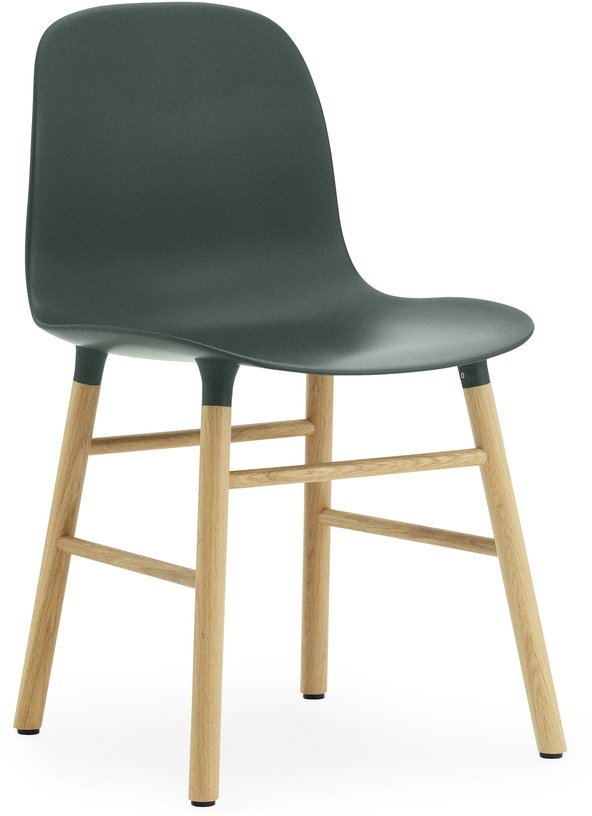 Chaise en chêne naturel et pp vert Form - Normann Copenhagen - The Cool Republic