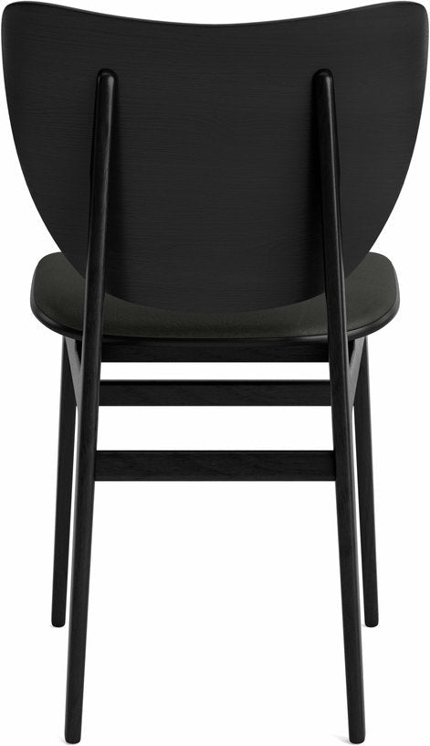 Chaise en chêne noir avec rembourrage en cuir anthracite Elephant - NORR11 - The Cool Republic