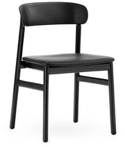 Chaise en chêne noir et cuir noir Herit Spectrum Leather noir - Normann Copenhagen - The Cool Republic