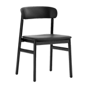 Chaise en chêne noir et cuir noir Herit Spectrum Leather noir - Normann Copenhagen - The Cool Republic