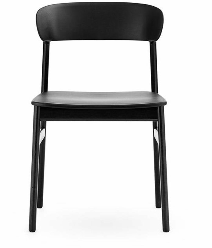Chaise en chêne noir et polypropylène noir Herit noir - Normann Copenhagen - The Cool Republic