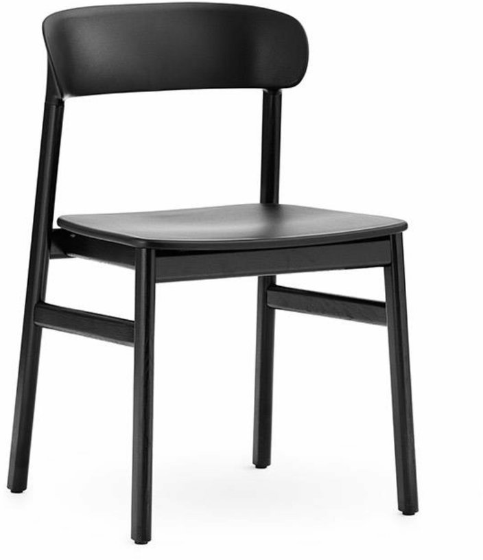 Chaise en chêne noir et polypropylène noir Herit noir - Normann Copenhagen - The Cool Republic
