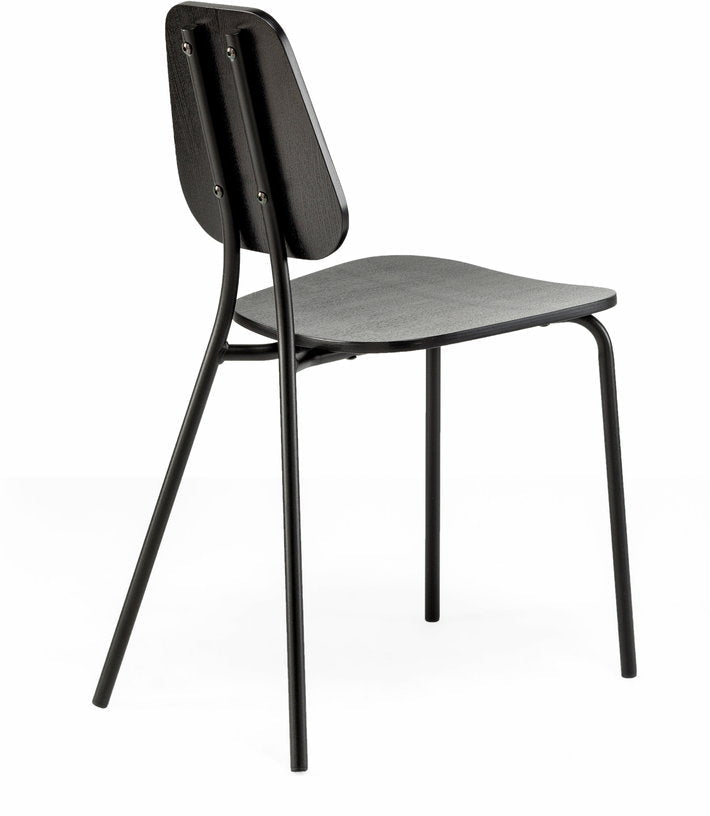 Chaise en chêne plaqué noir Hoya - Emko - The Cool Republic