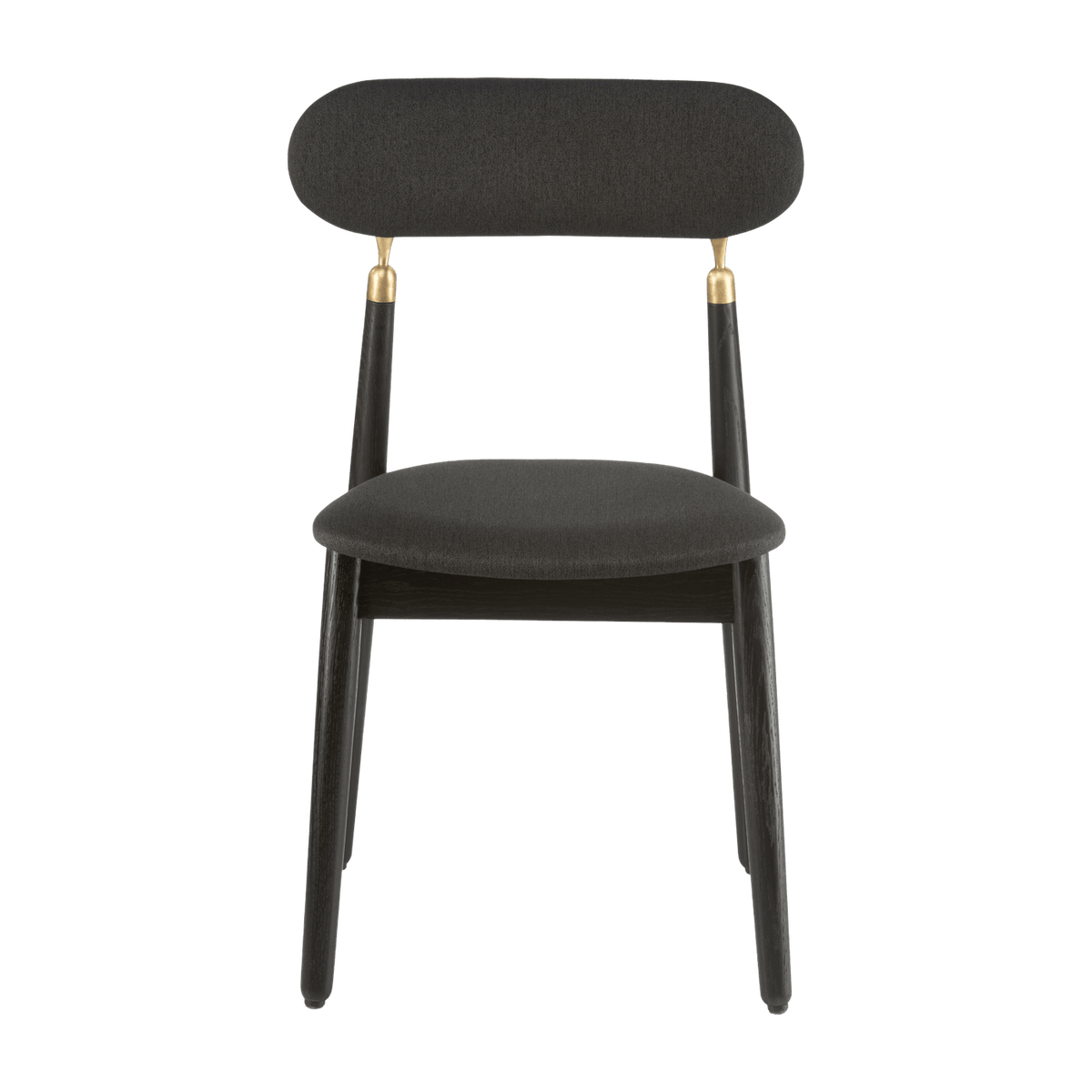 Chaise en chêne teinté noir avec tissu tissé noir 7.1 - Emko - The Cool Republic