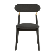 Chaise en chêne teinté noir avec tissu tissé noir 7.1 - Emko - The Cool Republic