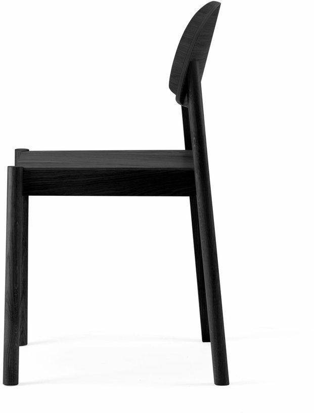 Chaise en chêne teinté noir et dossier oval Citizen - Emko - The Cool Republic