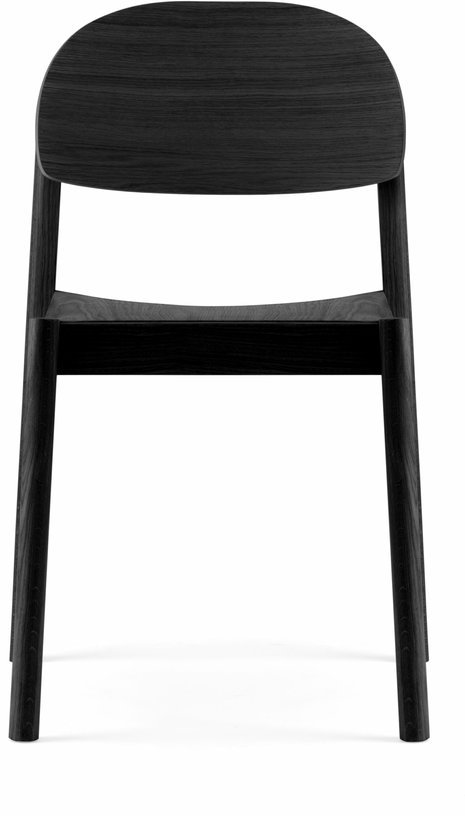 Chaise en chêne teinté noir et dossier oval Citizen - Emko - The Cool Republic