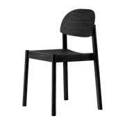 Chaise en chêne teinté noir et dossier oval Citizen - Emko - The Cool Republic