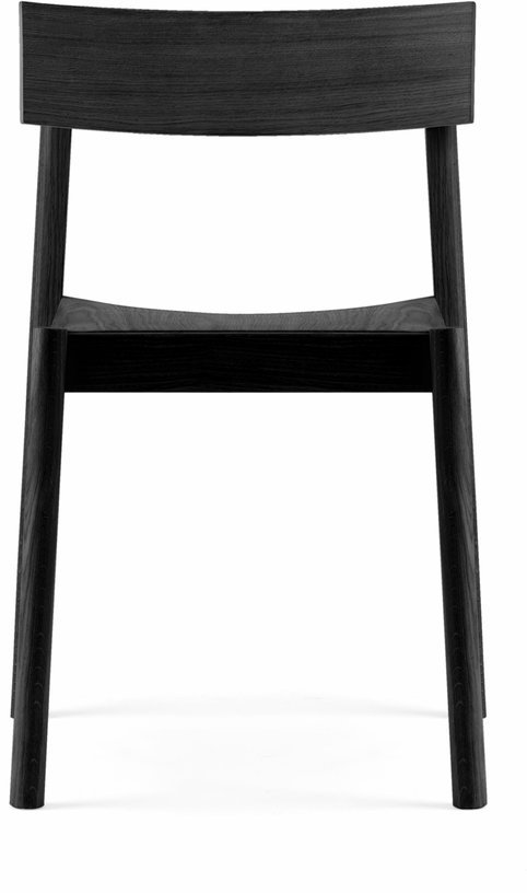 Chaise en chêne teinté noir et dossier rectangulaire Citizen - Emko - The Cool Republic