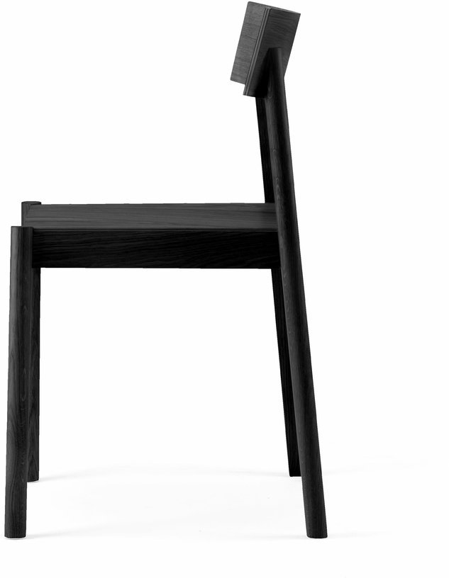 Chaise en chêne teinté noir et dossier rectangulaire Citizen - Emko - The Cool Republic