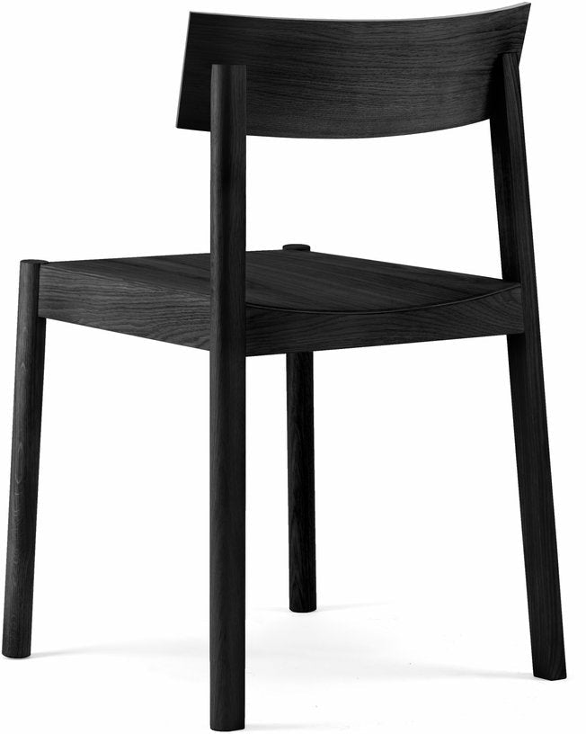 Chaise en chêne teinté noir et dossier rectangulaire Citizen - Emko - The Cool Republic