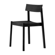 Chaise en chêne teinté noir et dossier rectangulaire Citizen - Emko - The Cool Republic