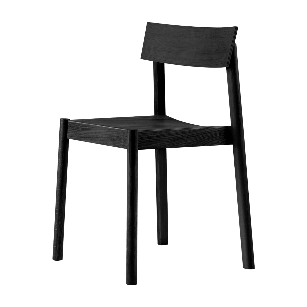 Chaise en chêne teinté noir et dossier rectangulaire Citizen - Emko - The Cool Republic