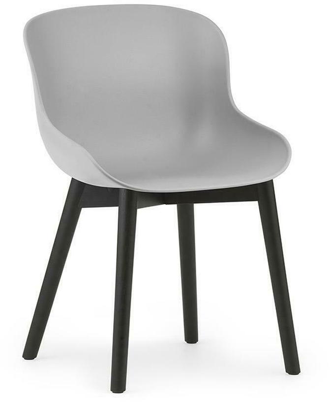 Chaise en chêne vernis noir et pp gris Hyg - Normann Copenhagen - The Cool Republic