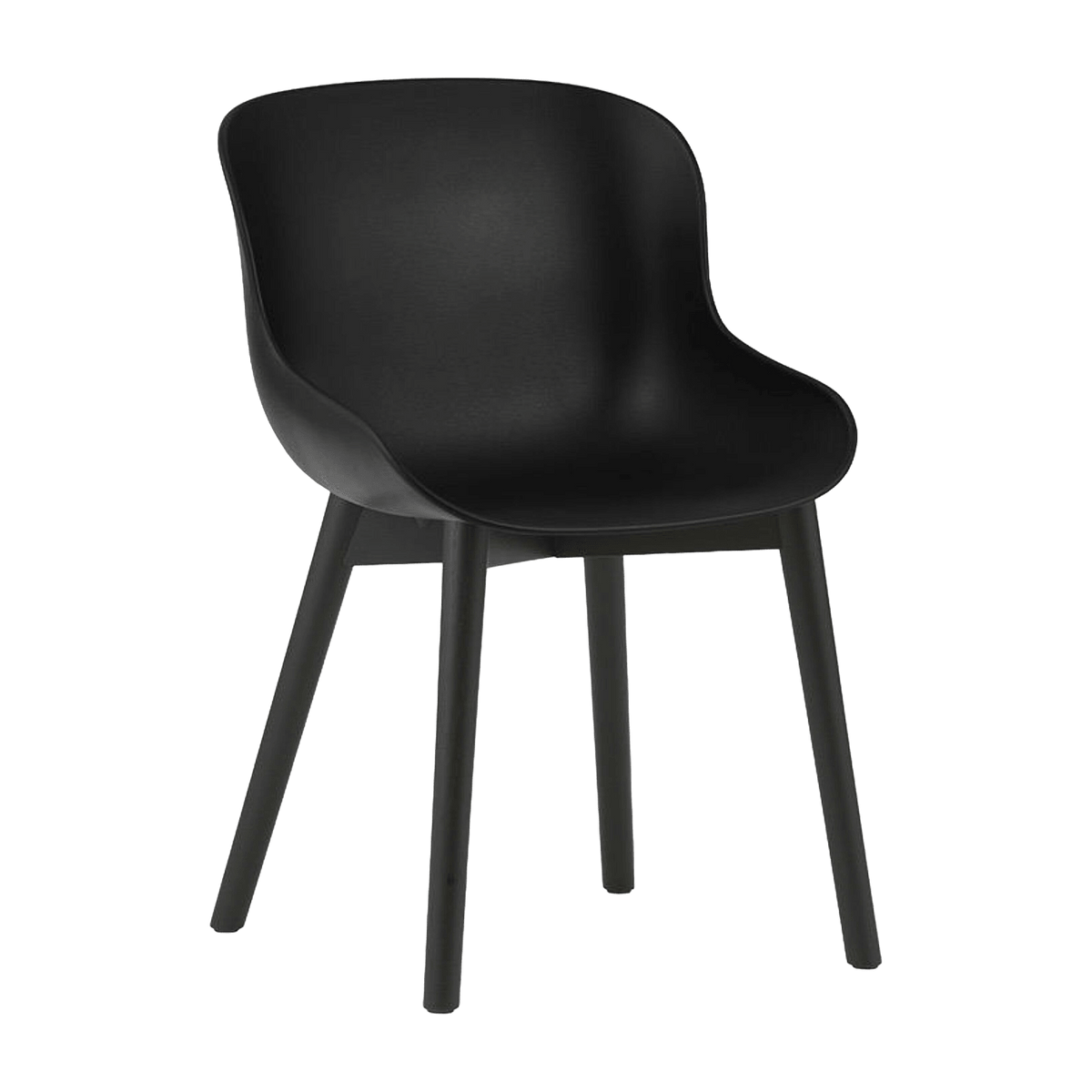 Chaise en chêne vernis noir et pp noir Hyg - Normann Copenhagen - The Cool Republic