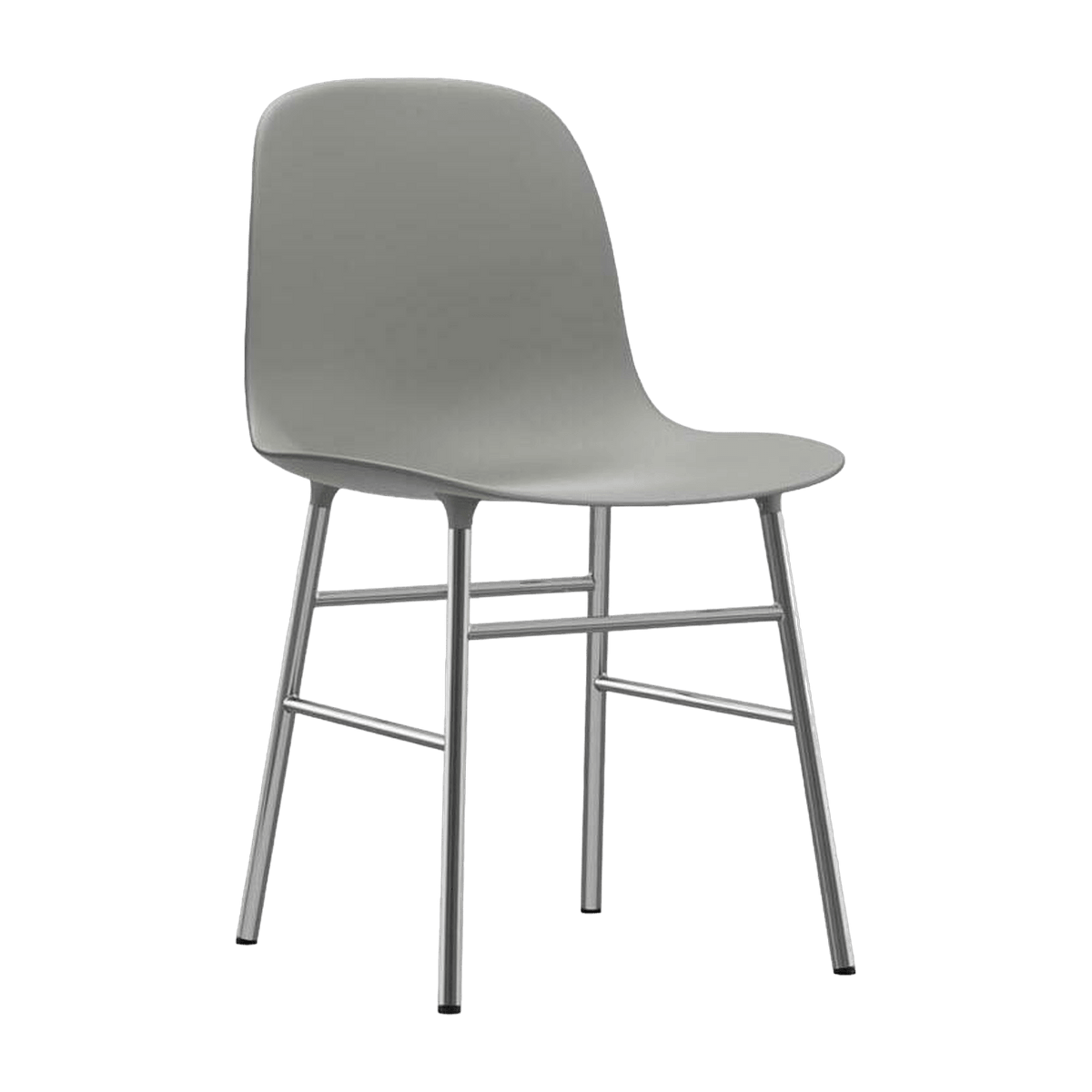 Chaise en chrome et pp gris Form - Normann Copenhagen - The Cool Republic
