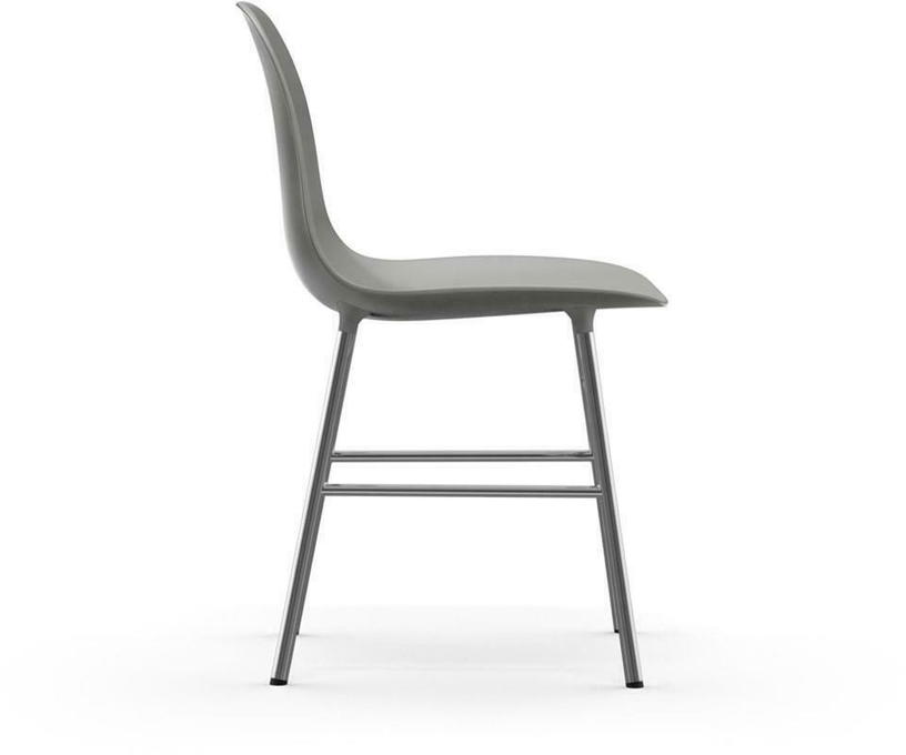 Chaise en chrome et pp gris Form - Normann Copenhagen - The Cool Republic