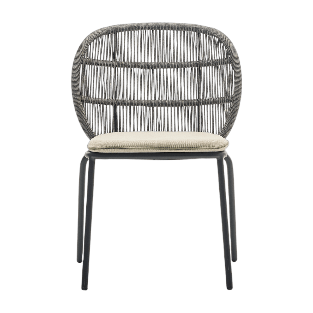 Chaise en corde gris foncé 58 x 81 cm Kodo - Vincent Sheppard - The Cool Republic