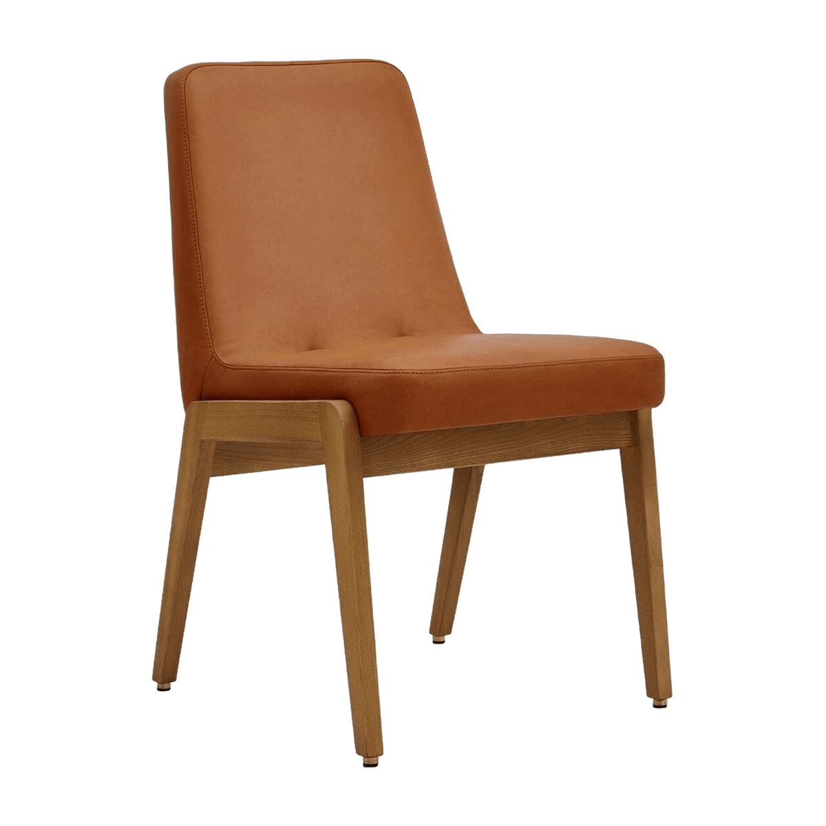 Chaise en cuir naturel cognac et frêne foncé 51 x 49 Série 200-125 - 366 Concept - The Cool Republic