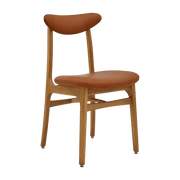 Chaise en cuir naturel cognac et frêne foncé 52 x 45 Série 200-190 - 366 Concept - The Cool Republic