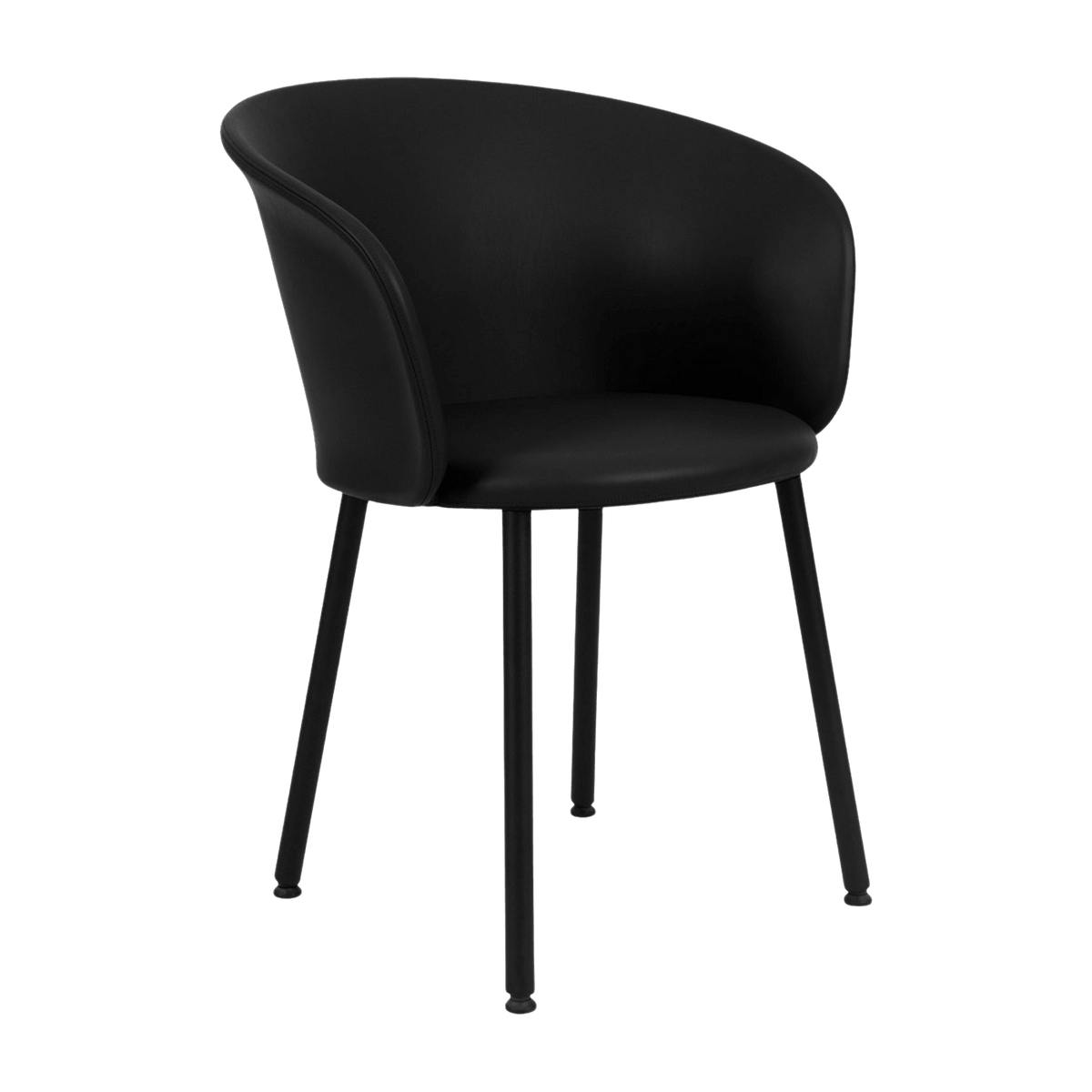 Chaise en cuir noir Kendo - Hem - The Cool Republic