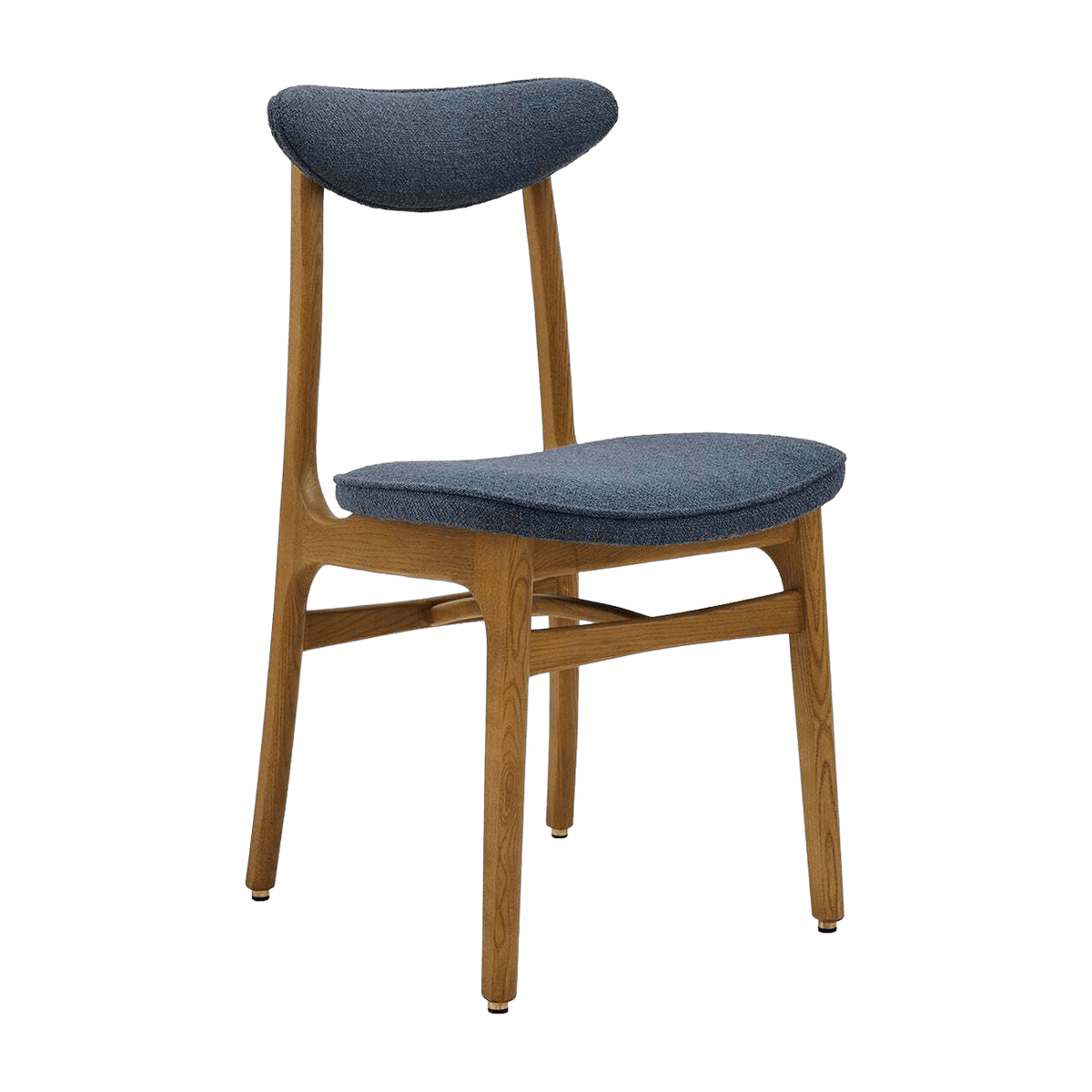 Chaise en denim et frêne foncé 52 x 45 bouclé Série 200-190 - 366 Concept - The Cool Republic