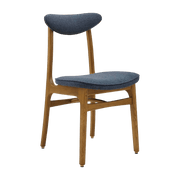 Chaise en denim et frêne foncé 52 x 45 bouclé Série 200-190 - 366 Concept - The Cool Republic