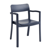 Chaise en frêne avec accoudoirs bleu nuit Pastis - Hay - The Cool Republic