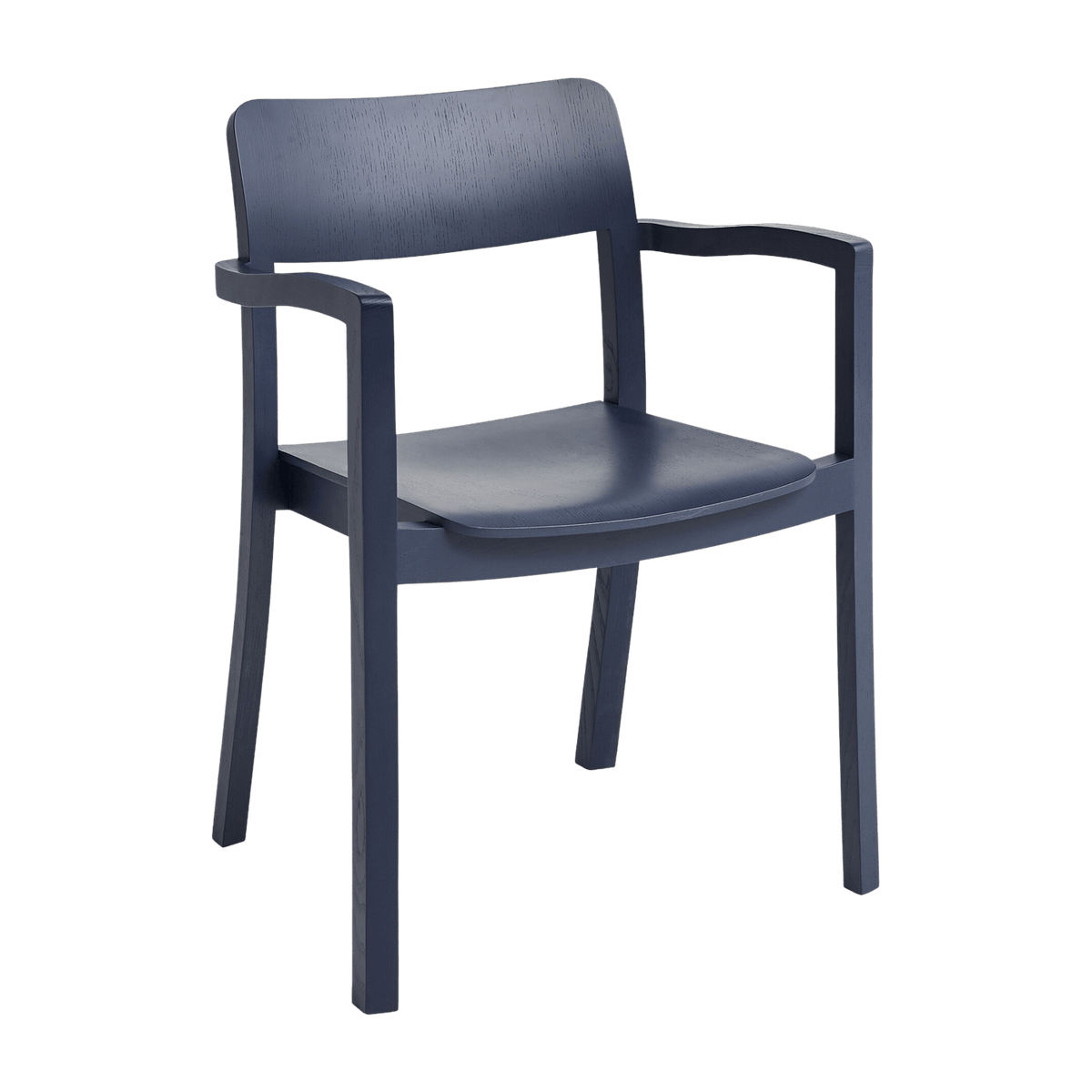 Chaise en frêne avec accoudoirs bleu nuit Pastis - Hay - The Cool Republic