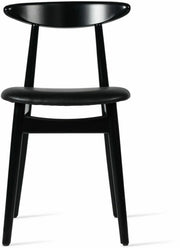 Chaise en hêtre et vinyle noir Teo - Vincent Sheppard - The Cool Republic