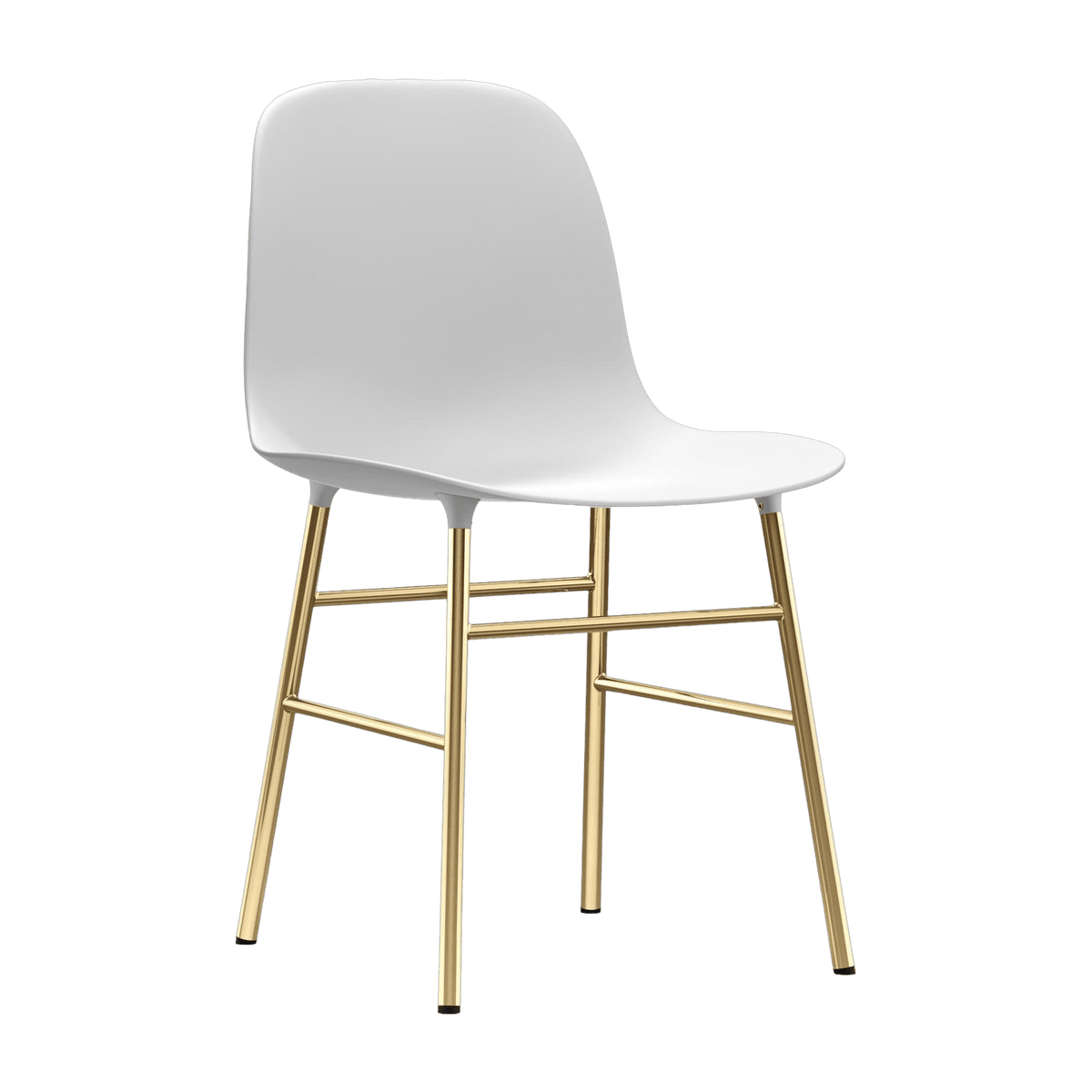 Chaise en laiton et pp blanc Form - Normann Copenhagen - The Cool Republic