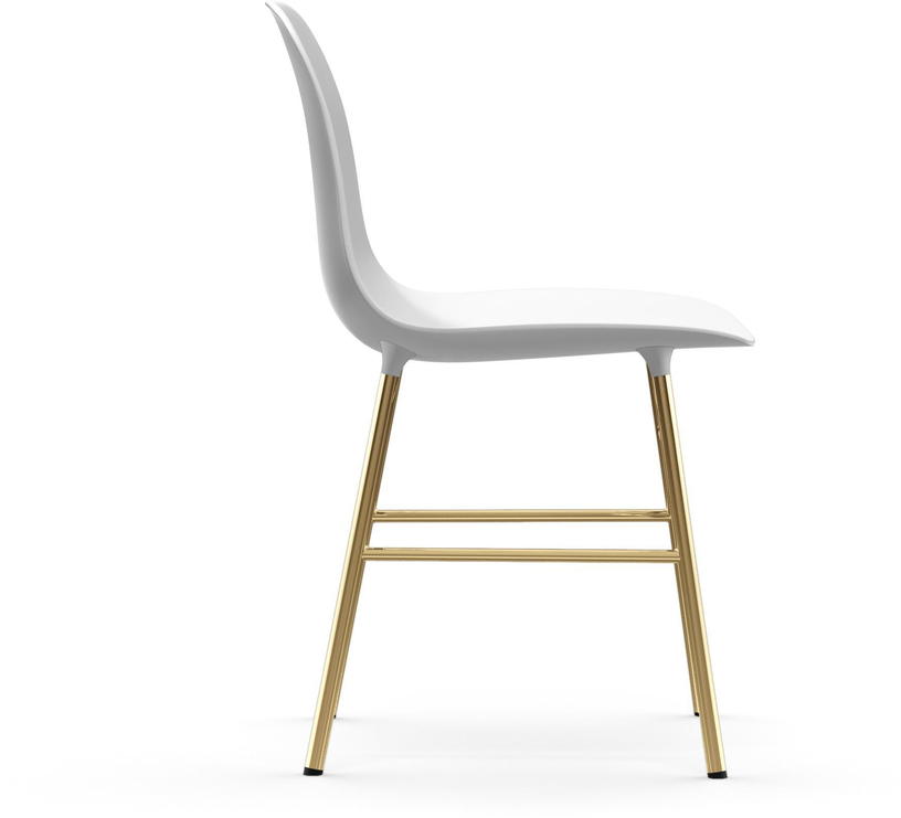 Chaise en laiton et pp blanc Form - Normann Copenhagen - The Cool Republic