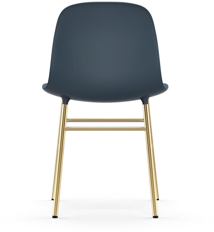Chaise en laiton et pp bleu Form - Normann Copenhagen - The Cool Republic