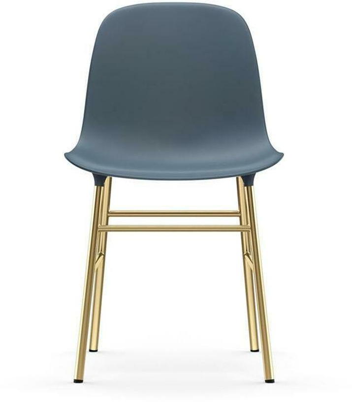 Chaise en laiton et pp bleu Form - Normann Copenhagen - The Cool Republic