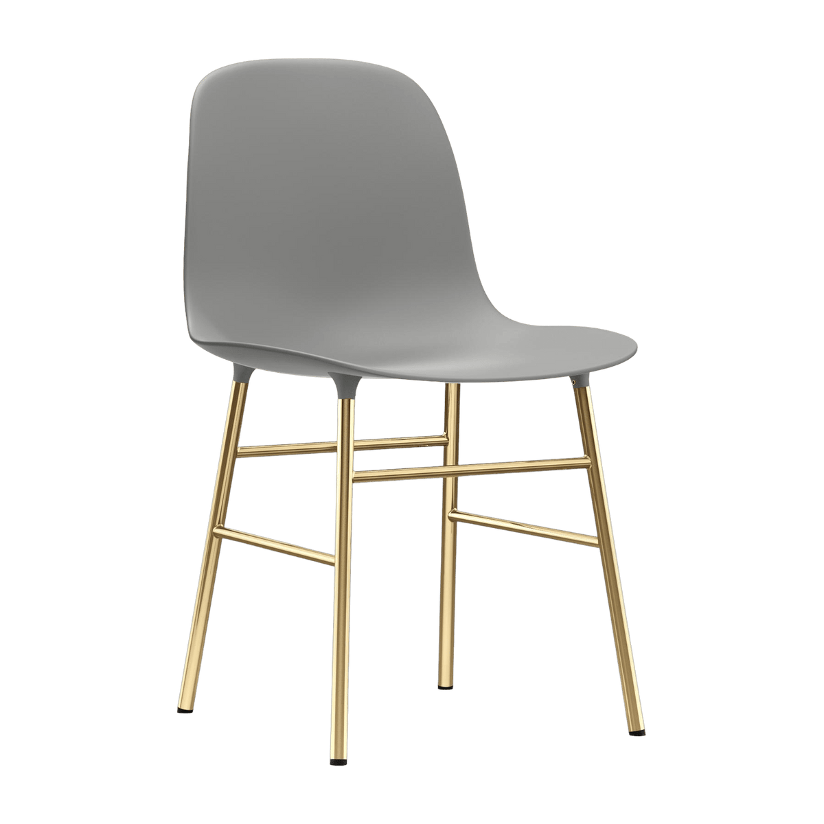 Chaise en laiton et pp gris Form - Normann Copenhagen - The Cool Republic