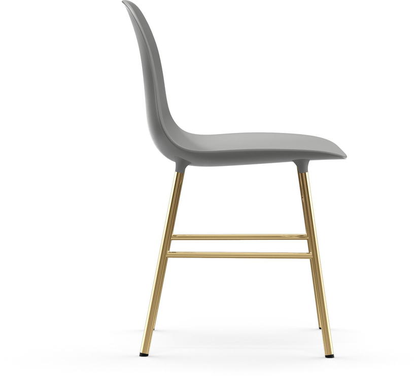 Chaise en laiton et pp gris Form - Normann Copenhagen - The Cool Republic