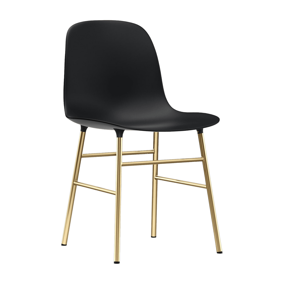 Chaise en laiton et pp noir Form - Normann Copenhagen - The Cool Republic