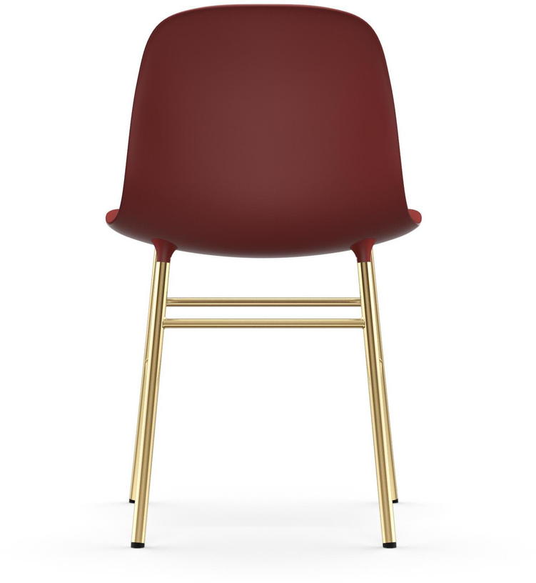 Chaise en laiton et pp rouge Form - Normann Copenhagen - The Cool Republic