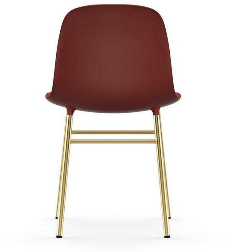 Chaise en laiton et pp rouge Form - Normann Copenhagen - The Cool Republic