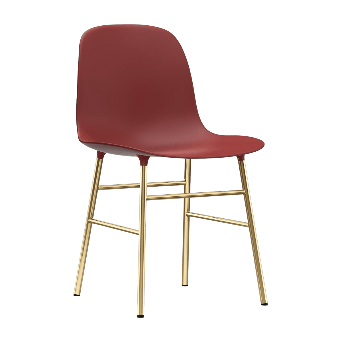 Chaise en laiton et pp rouge Form - Normann Copenhagen - The Cool Republic