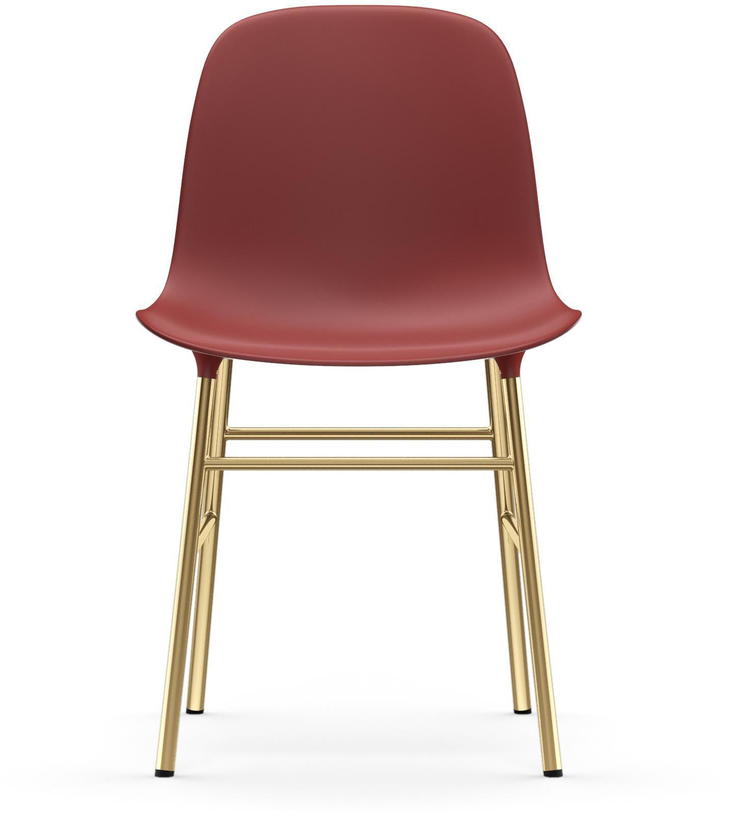 Chaise en laiton et pp rouge Form - Normann Copenhagen - The Cool Republic