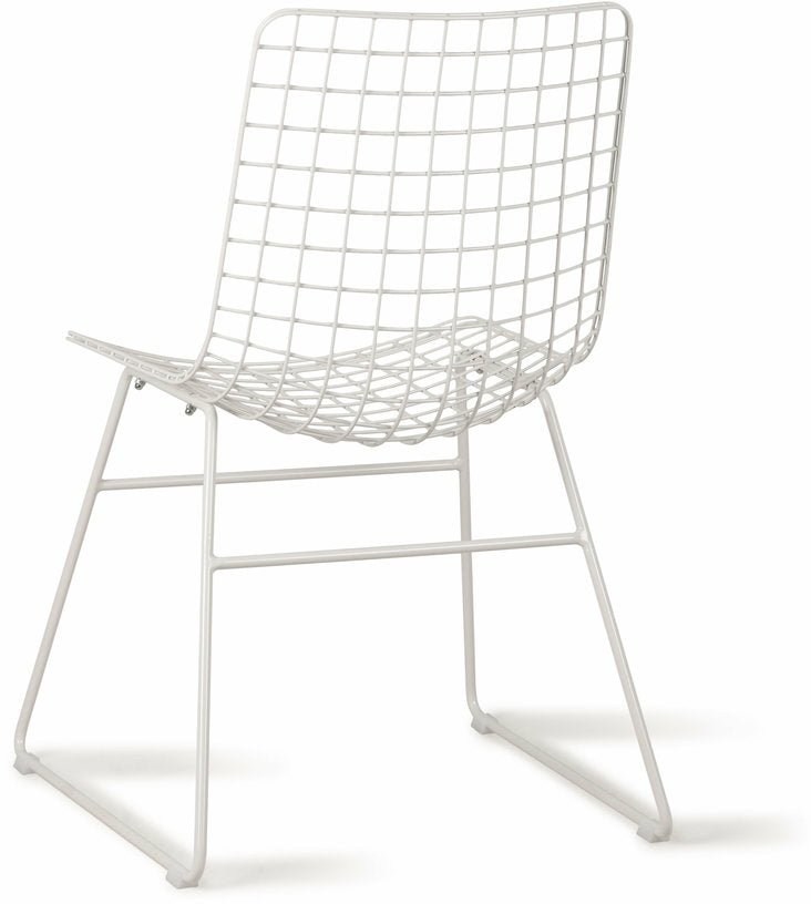 Chaise en métal blanc Wire - HKliving - The Cool Republic